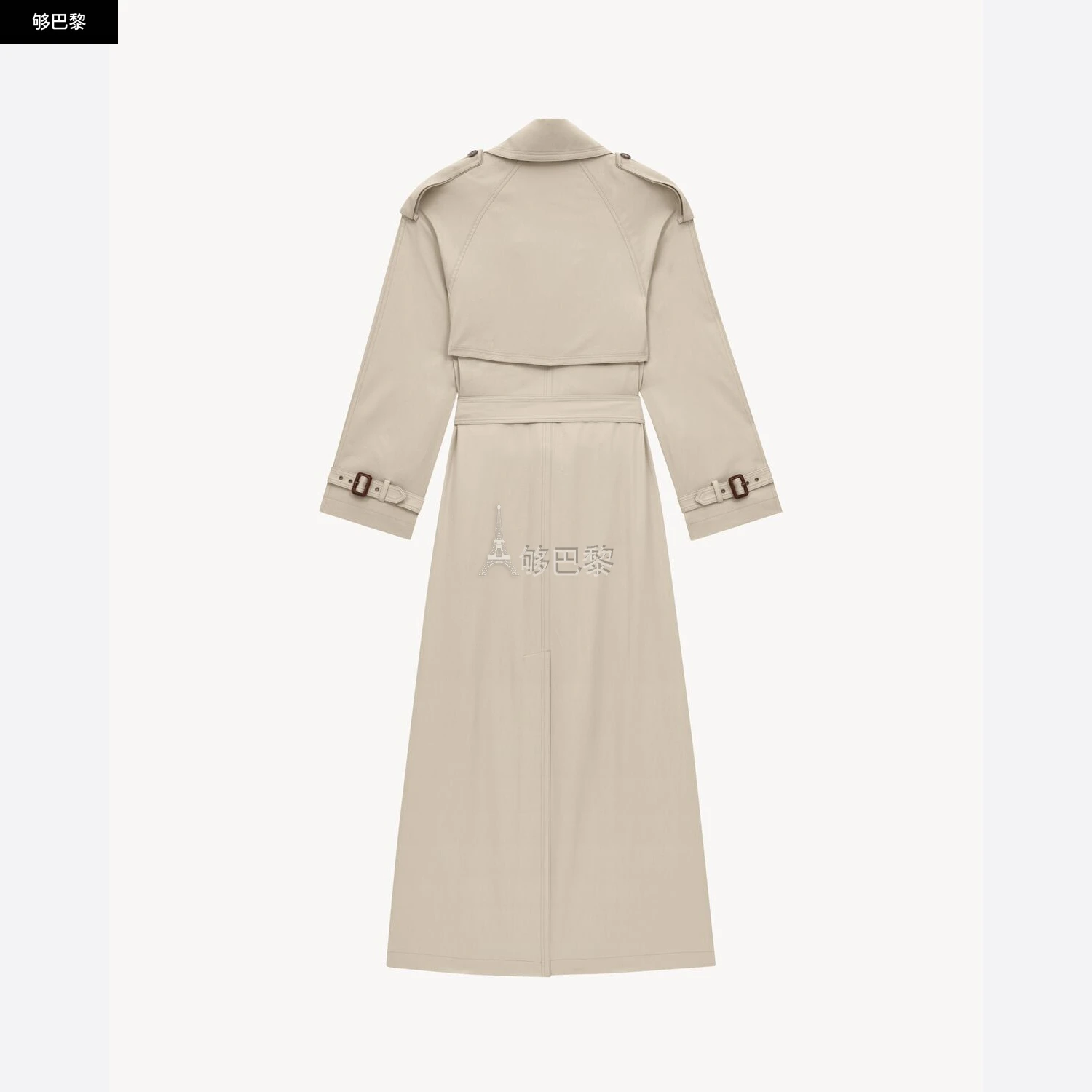 商品Yves Saint Laurent|【预售】 YSL圣罗兰 24秋冬 女士 风衣 TRENCH EN SERGÉ DE COTON 812414Y3A999610,价格¥30043,第5张图片详细描述
