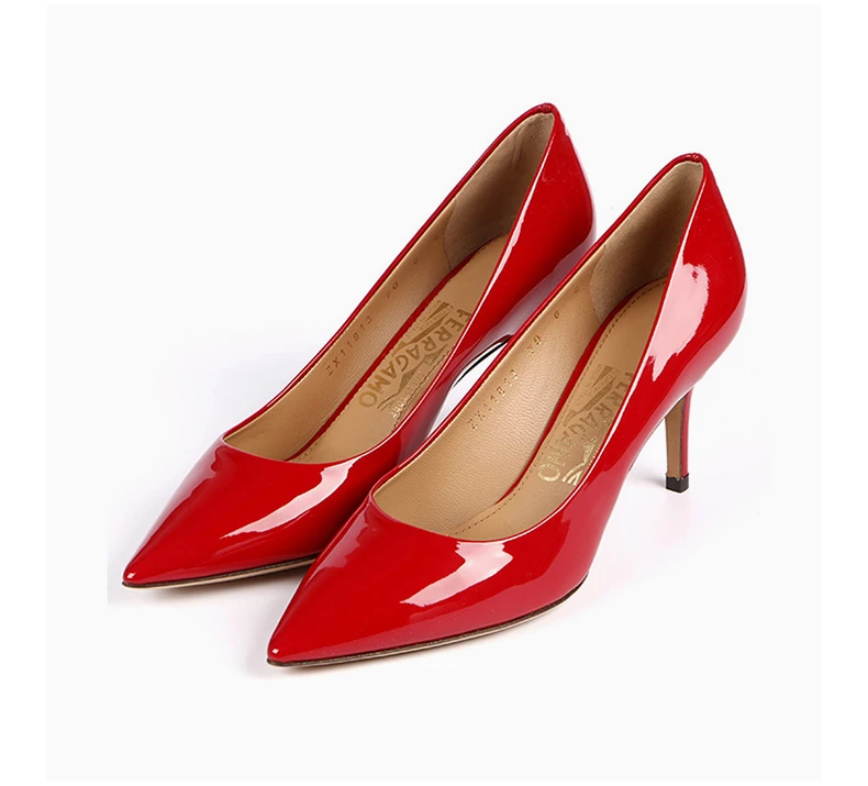 商品[国内直发] Salvatore Ferragamo|SALVATORE FERRAGAMO 红色女士高跟鞋 0591579,价格¥3036,第5张图片详细描述