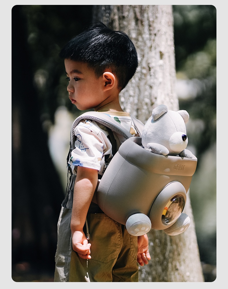 商品GERM|日本GERM格沵 格沵卡卡兔/抱抱熊 旅行包 上学儿童双肩包书包背包,价格¥450,第10张图片详细描述