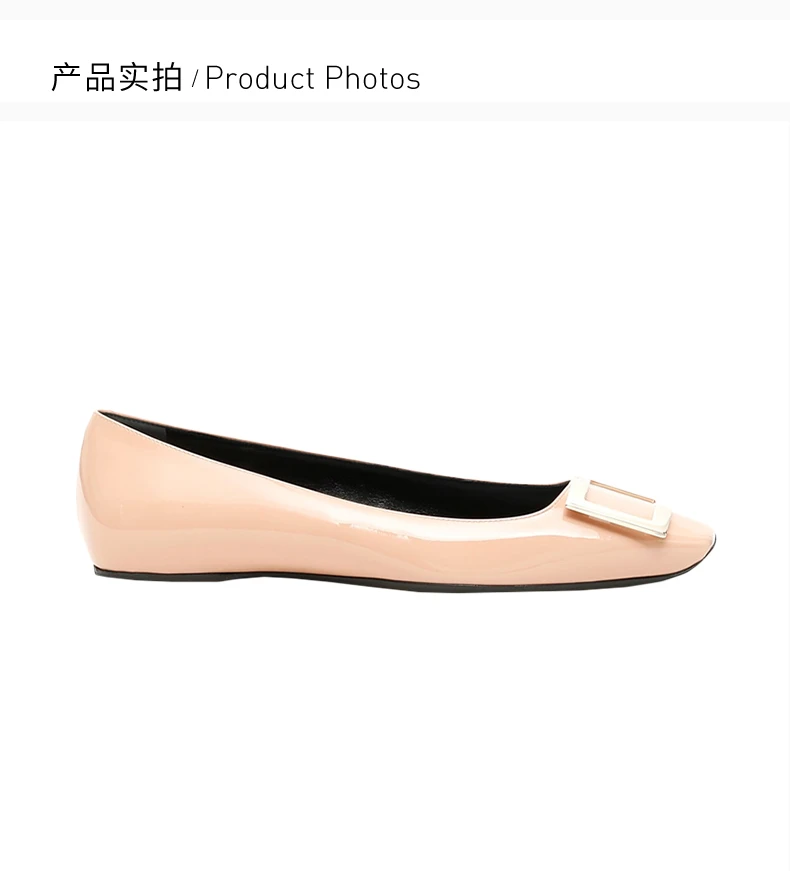 商品[国内直发] Roger Vivier|ROGER VIVIER 裸粉色女士平底船鞋 RVW40415280-D1P-M006,价格¥5517,第4张图片详细描述