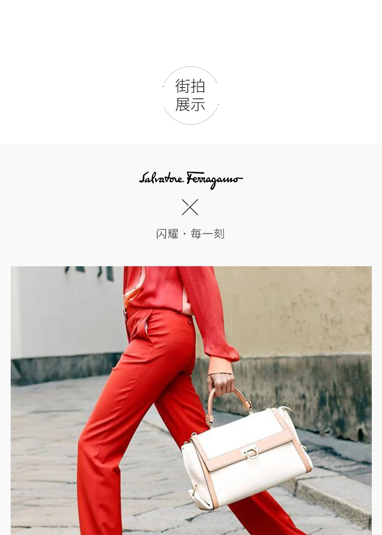 商品[国内直发] Salvatore Ferragamo|Salvatore Ferragamo 菲拉格慕 女士黑色牛皮单肩包 21-F275-0614979,价格¥5576,第6张图片详细描述