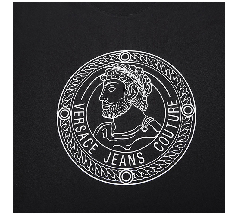 商品Versace|VERSACE JEANS 男士黑色T恤 B3GUA7TB-36610-899,价格¥654,第10张图片详细描述