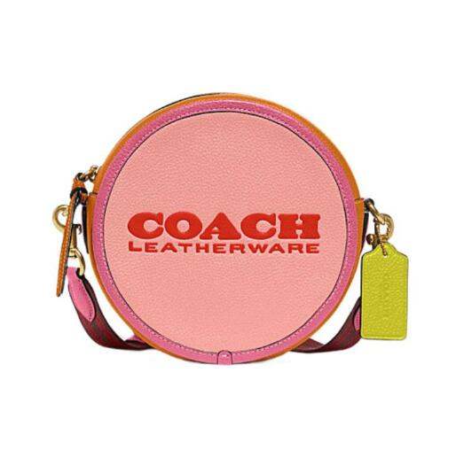 商品Coach|蔻驰女士撞色圆饼包单肩斜挎小号包CA098（香港仓发货）,价格¥954,第11张图片详细描述