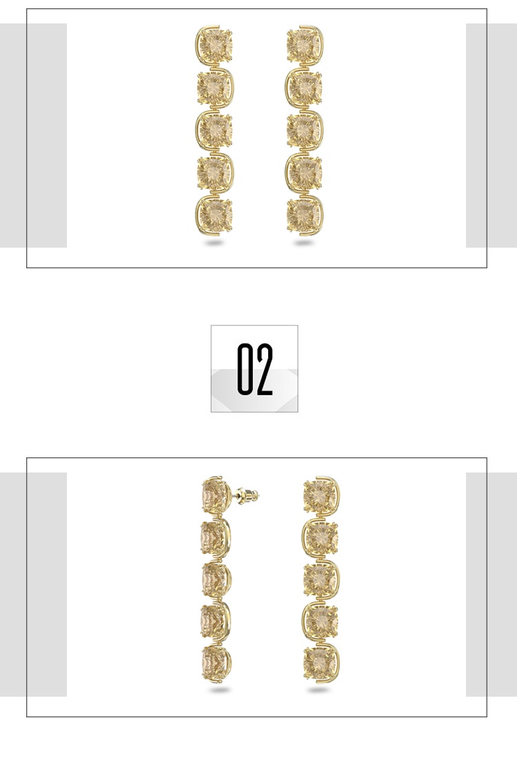 商品Swarovski|SWAROVSKI 施华洛世奇 HARMONIA 水滴形耳环 女 饰品 礼物 5640043,价格¥1326,第3张图片详细描述