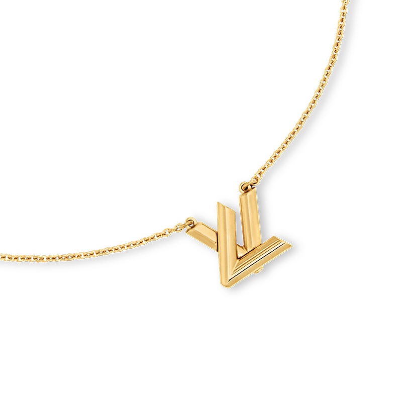 商品Louis Vuitton|【现货】路易威登 GO-14系列 女士金色金属Logo项链M01729,价格¥3866,第2张图片详细描述