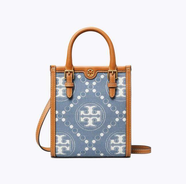 商品Tory Burch|汤丽柏琦 老花满印提花帆布皮质迷你女款手提单肩斜挎包（香港仓发货）,价格¥2084,第20张图片详细描述