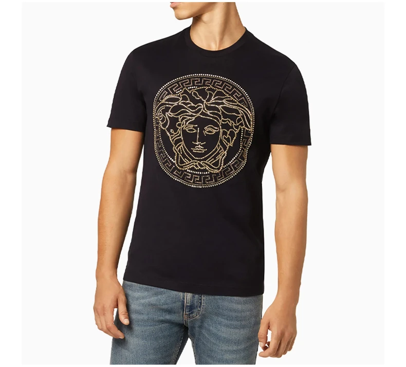 商品Versace|VERSACE 黑色男士T恤 A77987-A201952-A1008,价格¥2225,第4张图片详细描述