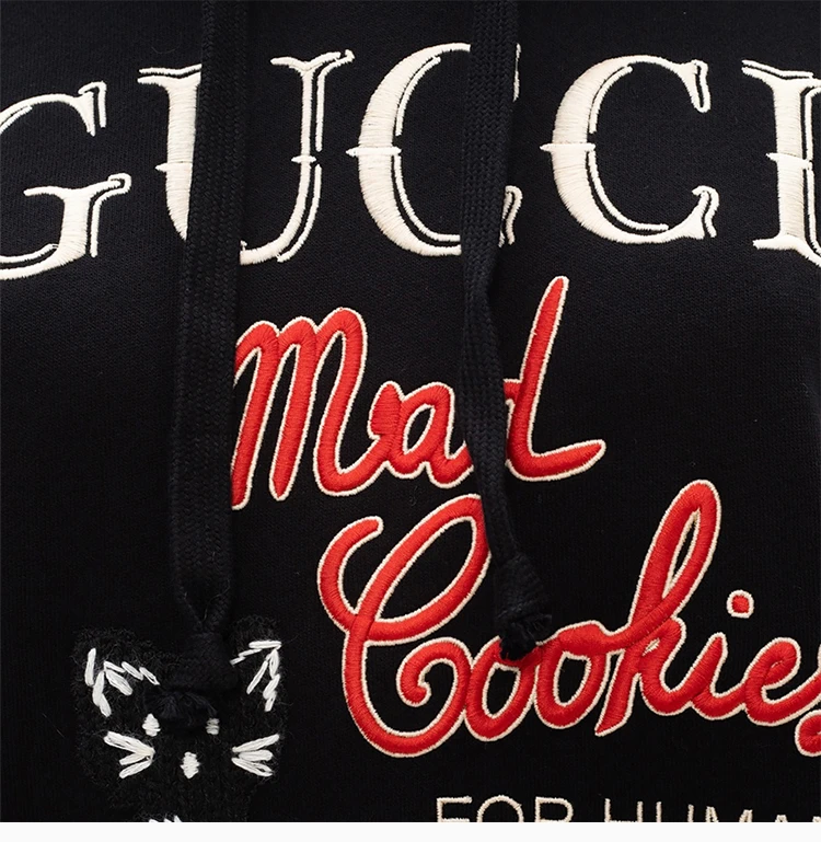 商品[国内直发] Gucci|GUCCI 古驰 女士黑色棉质卫衣/帽衫 615061-XJC0C-1082,价格¥11335,第8张图片详细描述