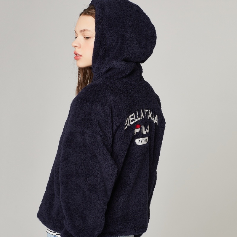 商品Fila|【享贝家】FILA新款Crema Boa女士连帽卫衣FS2POC4152F-INA,价格¥180,第9张图片详细描述