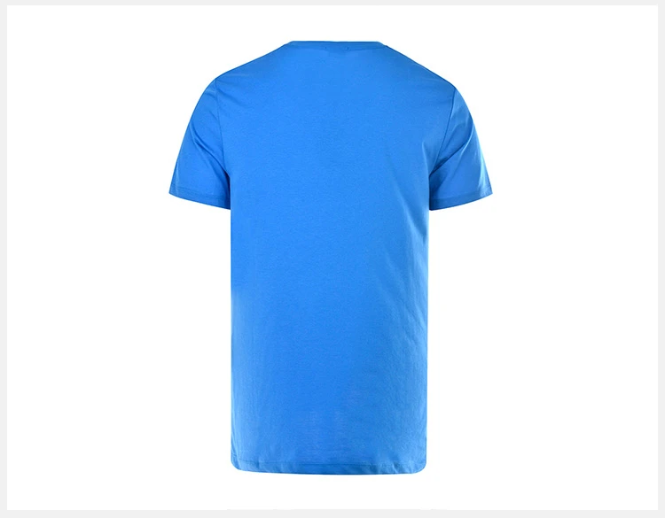 商品Hugo Boss|Hugo Boss 雨果博斯 男士蓝色棉质圆领休闲舒适短袖T恤TIBURT33-3816-420,价格¥402,第3张图片详细描述