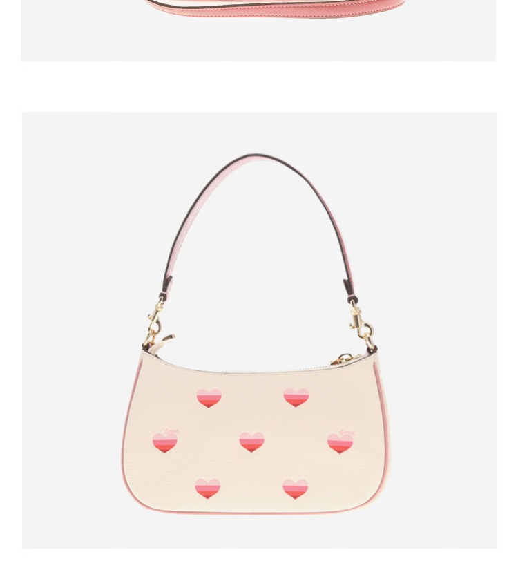 商品[国内直发] Coach|COACH 奥莱款女士皮质心形logo图案单肩斜挎手提包 CA251IMCAH,价格¥2174,第3张图片详细描述