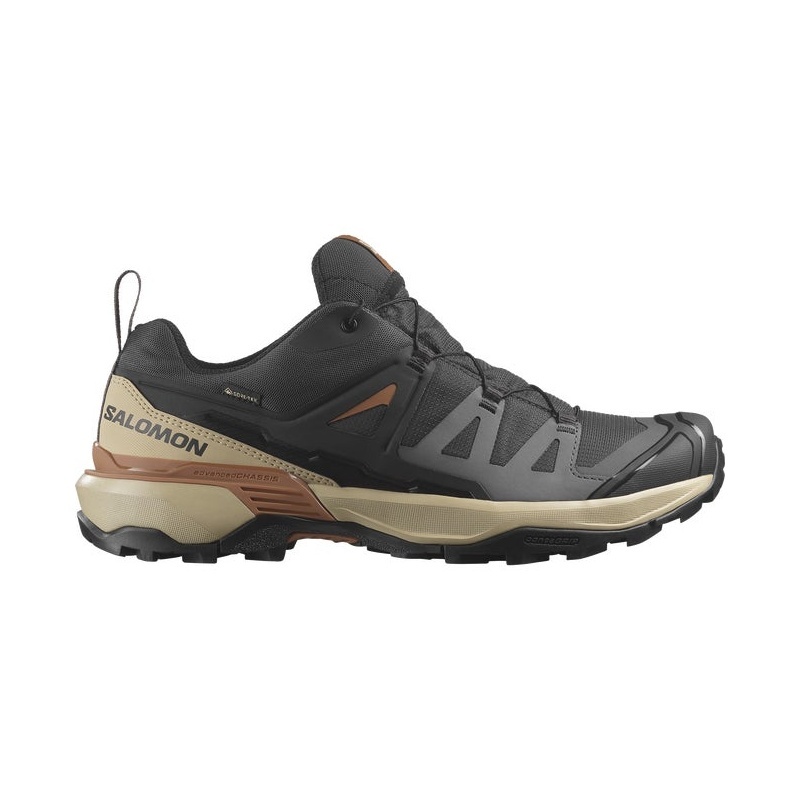 商品Salomon|Salomon萨洛蒙 X ULTRA 360 GORE-TEX系列男士深灰色/米色/焦糖棕纺织登山鞋,价格¥1342,第6张图片详细描述