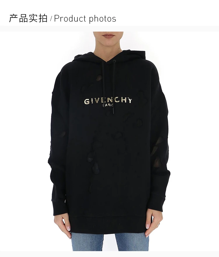商品[国内直发] Givenchy|GIVENCHY 黑色女士卫衣/帽衫 BW900C3Z3F-005,价格¥6297,第4张图片详细描述