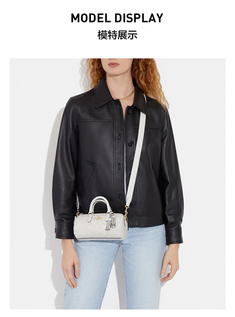商品[国内直发] Coach|COACH/蔻驰 女士PVC配皮单肩斜挎手提包 CK689IMRFF 送礼好物,价格¥1915,第3张图片详细描述