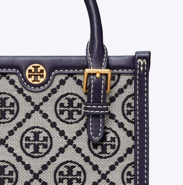 商品[国内直发] Tory Burch|托里·伯奇TORY BURCH 女士老花刺绣织物配皮托特包斜挎包 ,价格¥2211,第10张图片详细描述