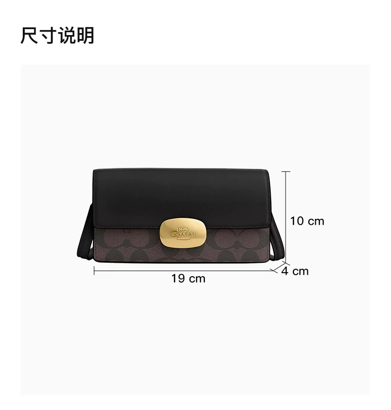 商品[国内直发] Coach|COACH 咖色女士单肩包 CP044IMAA8,价格¥1277,第3张图片详细描述