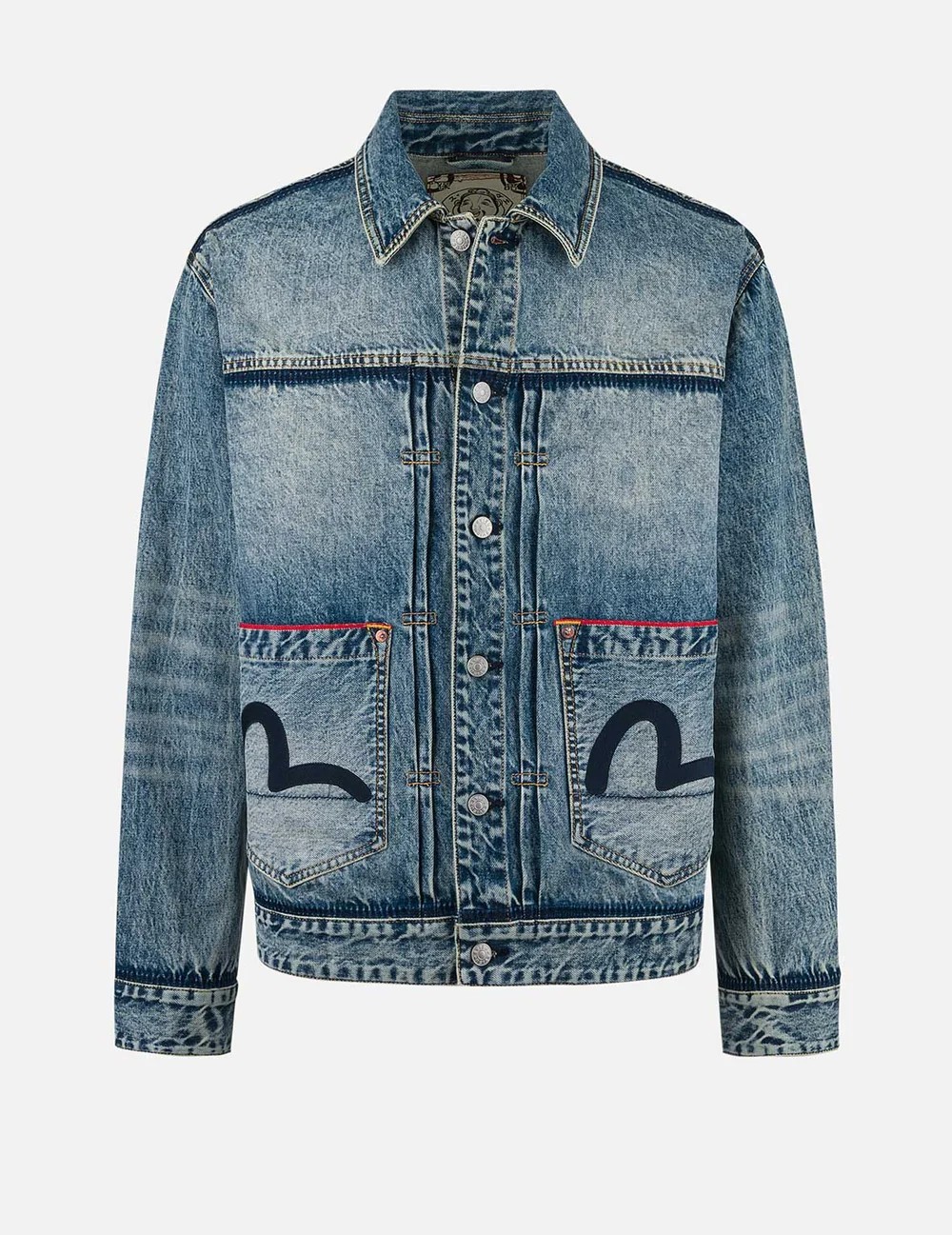 商品Evisu|2025春季 海鸥标志潮流单排扣长袖夹克外套 男款（香港仓发货）,价格¥2289,第3张图片详细描述