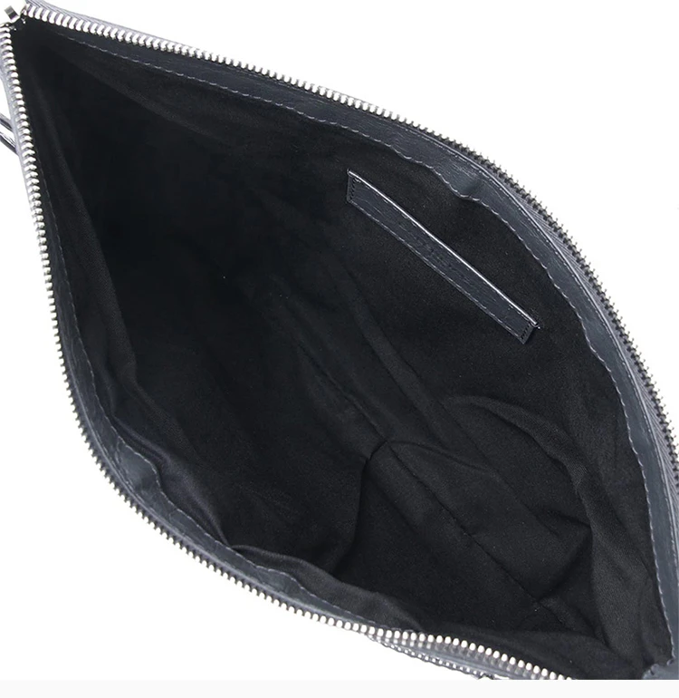 商品[国内直发] Balenciaga|Balenciaga 巴黎世家 男士灰色羊皮手拿包 273022-D9H04-1110,价格¥3658,第6张图片详细描述