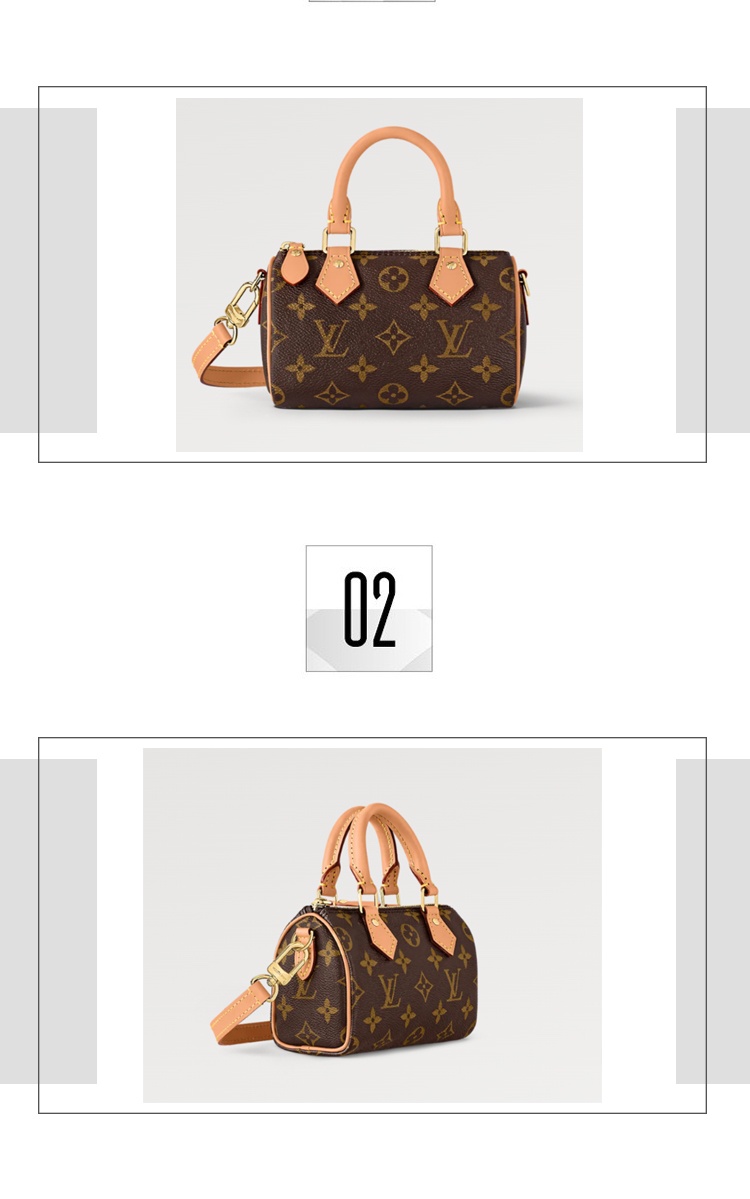 商品Louis Vuitton|Louis Vuitton/路易威登 NANO SPEEDY老花斜挎手提包 M81085 送礼好物,价格¥24434,第3张图片详细描述