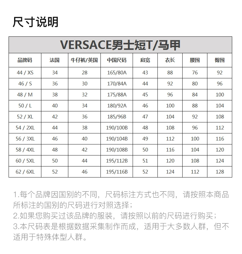商品[国内直发] Versace|VERSACE 男士蓝色棉质短袖T恤 B3GRA77F-36610-202,价格¥328,第3张图片详细描述