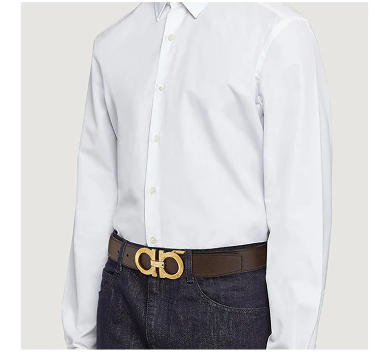 商品Salvatore Ferragamo|SALVATORE FERRAGAMO 男士棕黑双面腰带 67-0087-750193【包装随机，部分无包装盒】,价格¥2353,第8张图片详细描述