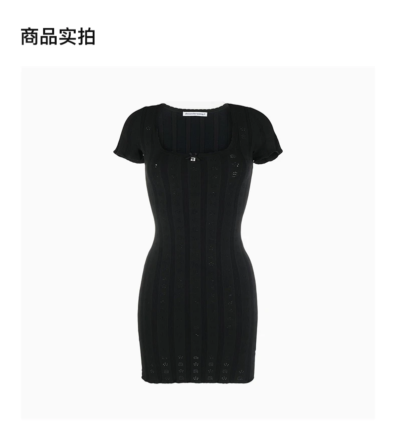 商品[国内直发] Alexander Wang|ALEXANDER WANG 黑色女士连衣裙 4KC3236020-001,价格¥6425,第4张图片详细描述