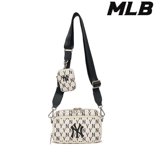 商品MLB|【享贝家】MLB （国内现货）NY男女斜挎包洋基队印花时尚单肩手机包迷你米白色\红棕色 3ACRS012N-50CRD  3ACRS012N-43BRD  G-LY,价格¥422,第5张图片详细描述
