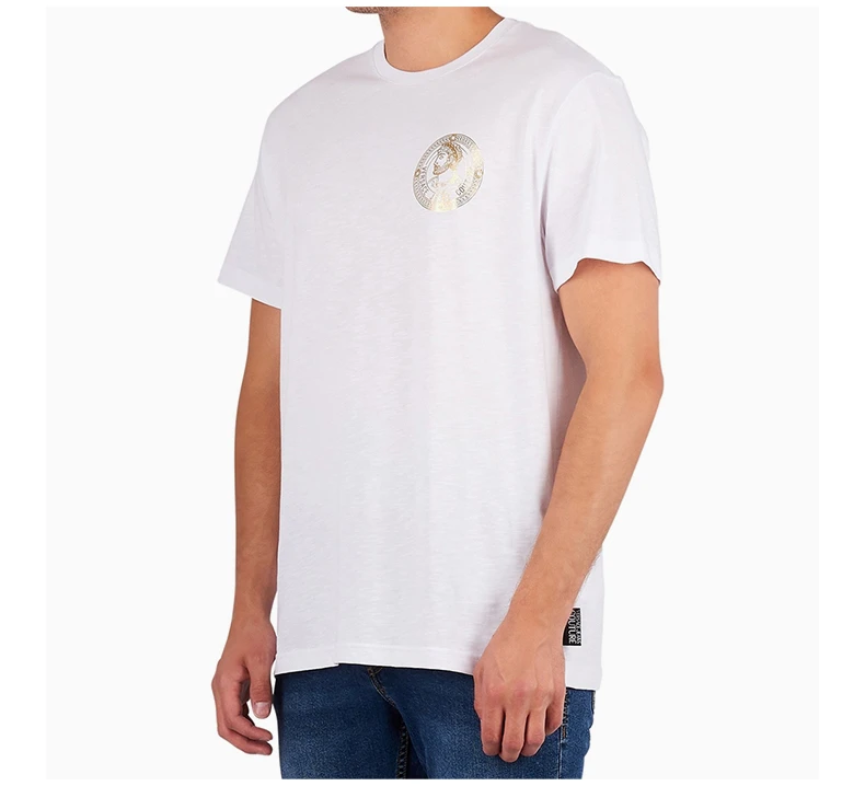 商品[国内直发] Versace|VERSACE JEANS COUTURE 白色男士T恤 B3GUA7TC-30212-003,价格¥707,第6张图片详细描述
