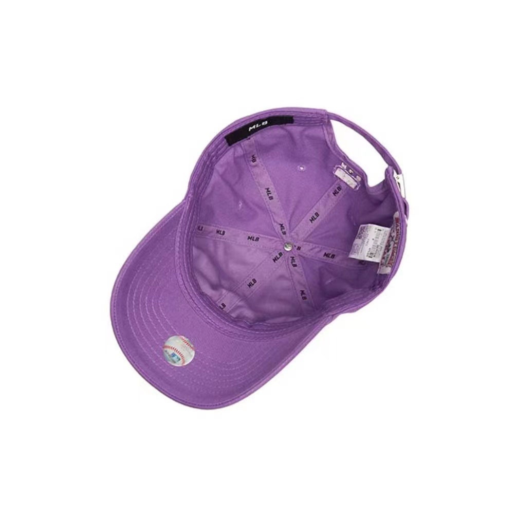 商品MLB|【享贝家】MLB LOGO 白LA刺绣棒球帽 紫色 男女同款 3ACP7701NK0017-07PPN,价格¥165,第7张图片详细描述