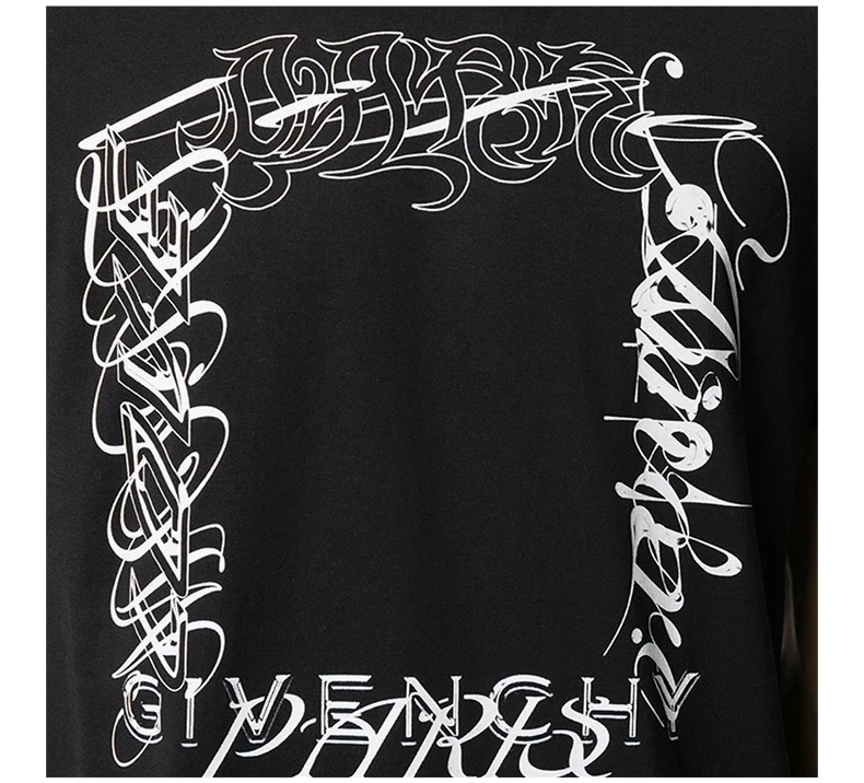 商品[国内直发] Givenchy|GIVENCHY 男士黑色棉质 T 恤 BM70WP3002-001,价格¥3039,第8张图片详细描述