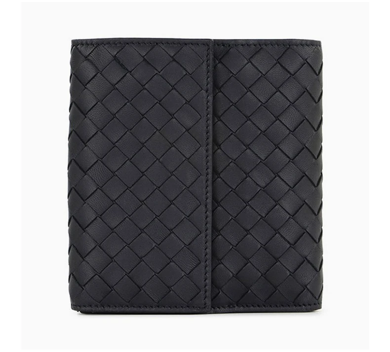 商品[国内直发] Bottega Veneta|BOTTEGA VENETA 男士黑色编织皮革短款钱包 163240-V001N-4014,价格¥2602,第4张图片详细描述