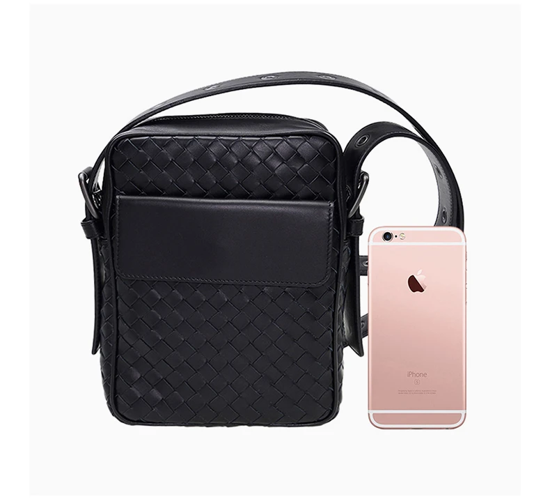 商品[国内直发] Bottega Veneta|BOTTEGA VENETA 黑色中性斜挎包 163313-V4651-1000,价格¥14984,第8张图片详细描述