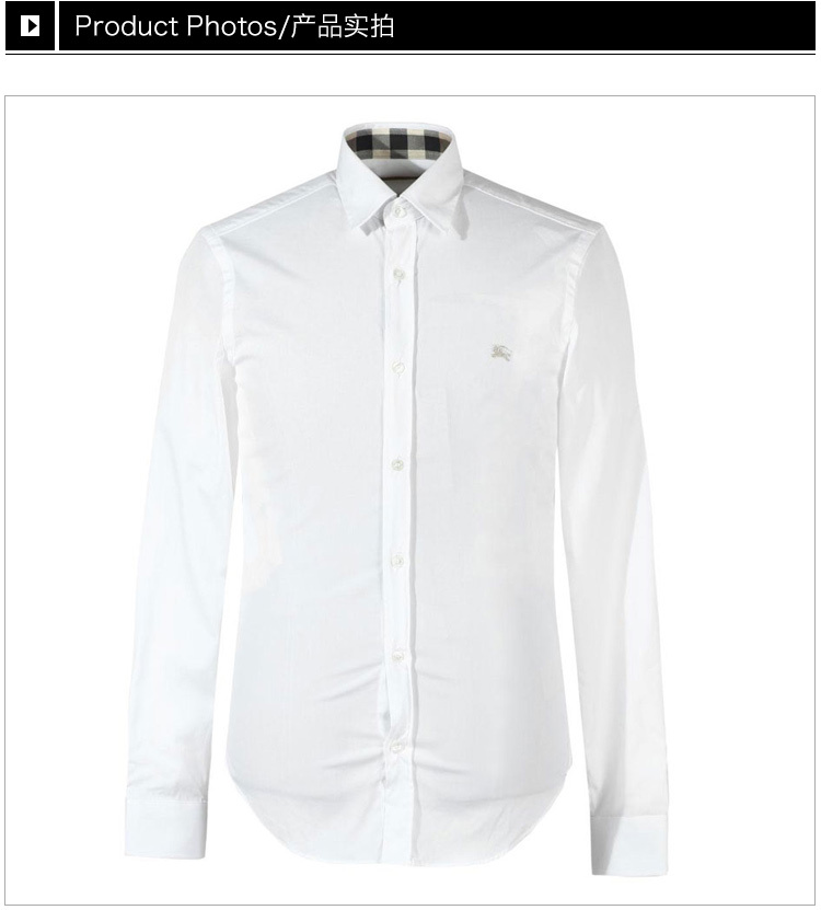 商品Burberry|Burberry 博柏利 修身经典白色衬衫 3773811,价格¥835,第26张图片详细描述