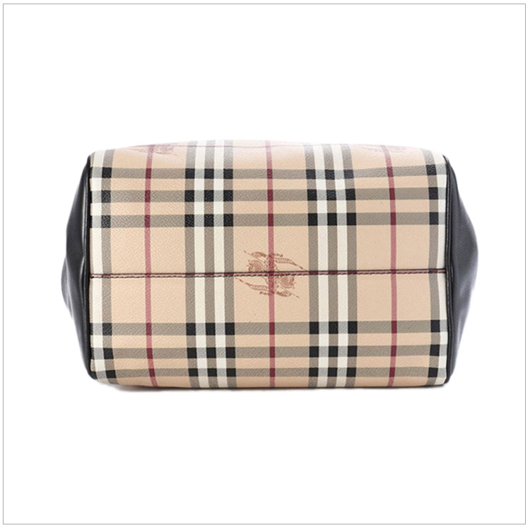 商品Burberry|Burberry 博柏利 女士手提单肩包PVC格纹女包黑色 3925595,价格¥3879,第9张图片详细描述