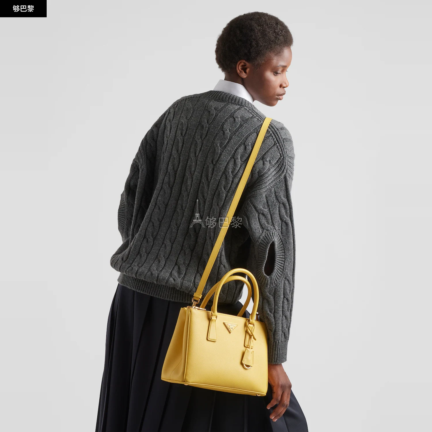 商品Prada|【预售】 普拉达 25春夏 女士 单肩包 Sac Prada Galleria en cuir Saffiano 1BA863_NZV_F0377_V_OOO ,价格¥34735,第5张图片详细描述