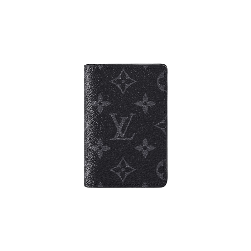 商品Louis Vuitton|【预售十天】路易威登 23新款 男士黑色交织字母帆布紧凑型卡包 M61696,价格¥2901,第2张图片详细描述