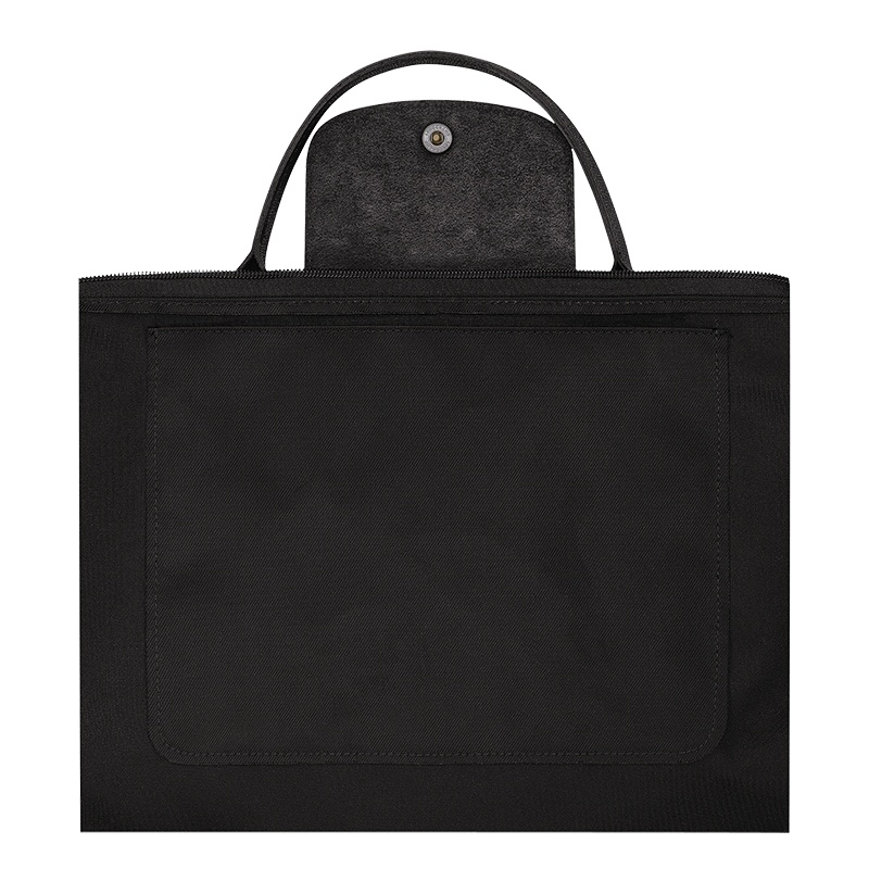 商品Longchamp|珑骧 男士黑色再生聚酰胺帆布大号手提包,价格¥2528,第5张图片详细描述