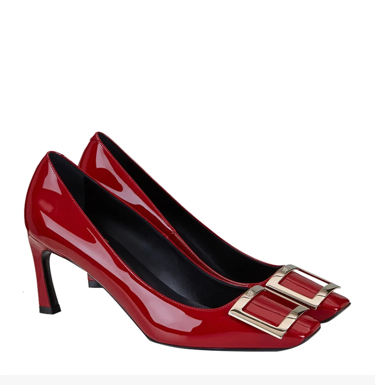 商品Roger Vivier|Roger Vivier 罗杰·维维亚 女士红色高跟鞋 RVW40015280-D1P-R406,价格¥4140,第1张图片详细描述