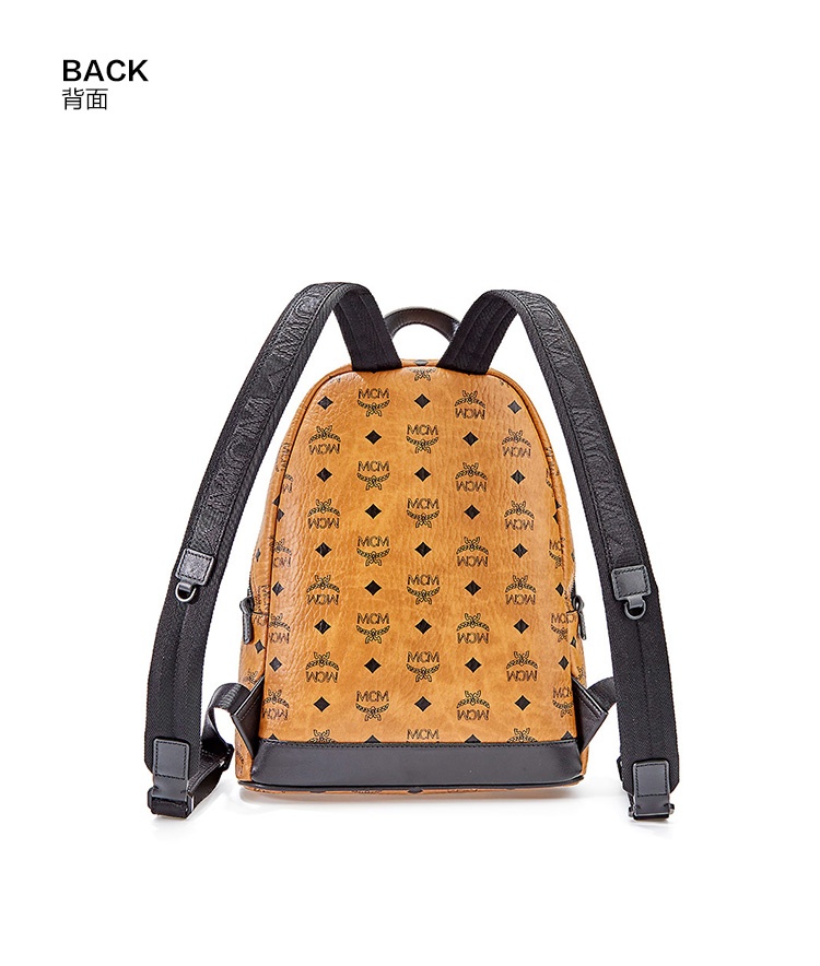 商品[国内直发] MCM|MCM双肩包背包经典Stark系列男女同款小号干邑色徽标LOGO休闲背包双肩包MMKCSVE02CO001,价格¥6159,第6张图片详细描述