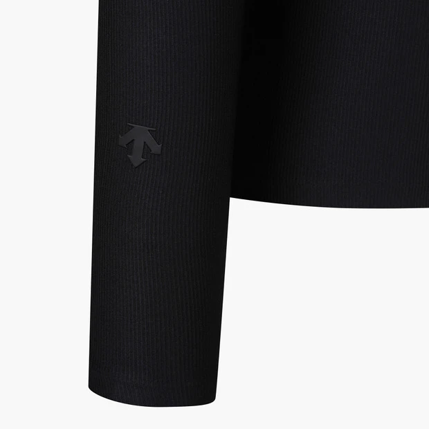 商品【预售商品15天发货】 DESCENTE|高球系列女性高领罗纹材质长袖T恤 DO32WFTL96-BLKG,价格¥893,第18张图片详细描述