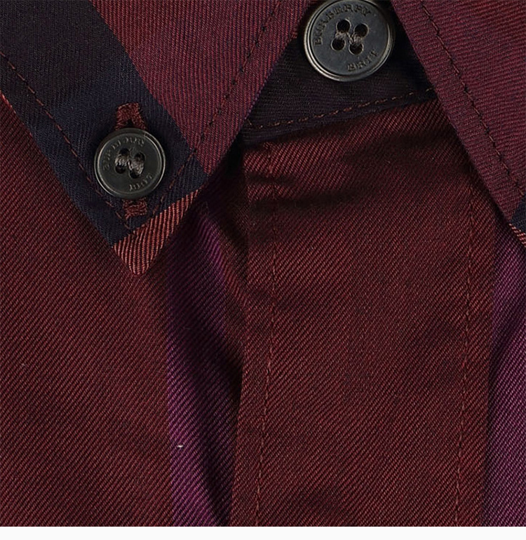商品Burberry|Burberry 博柏利 男士红格纯棉时尚舒适长袖衬衫 3929743,价格¥1768,第34张图片详细描述