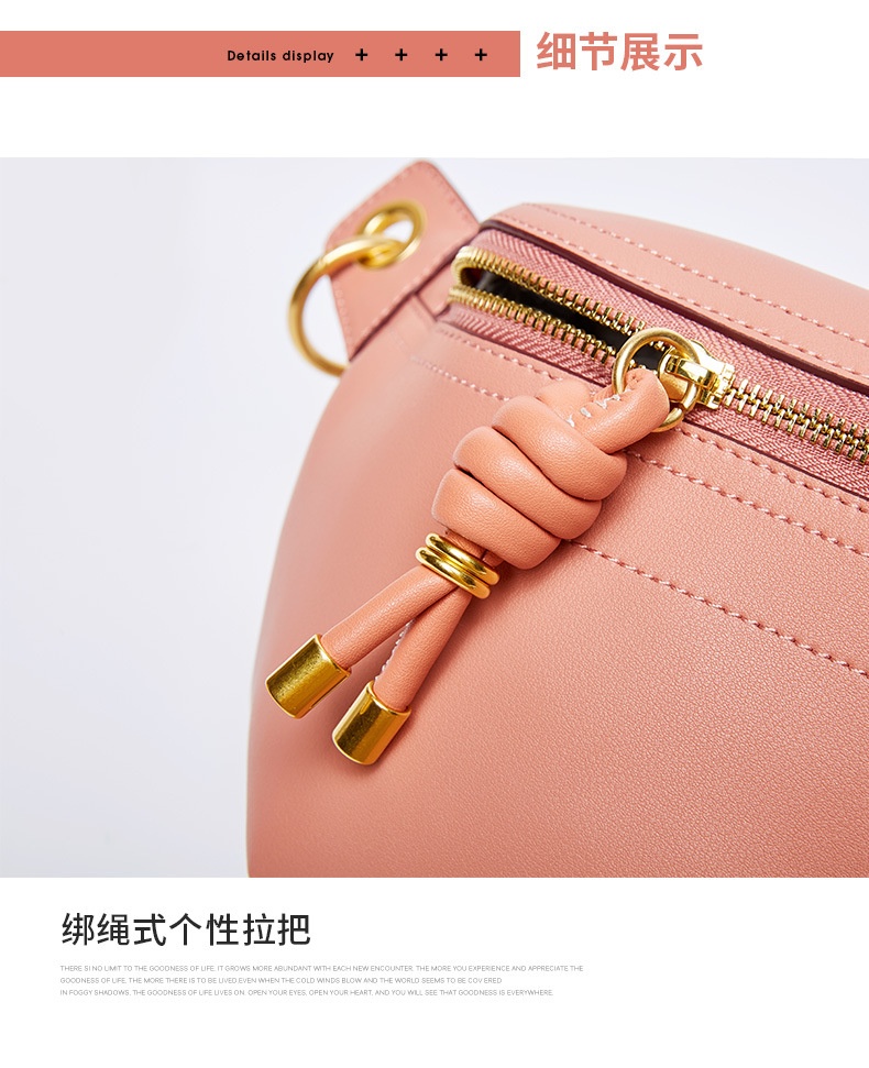 商品[国内直发] GLENVINTEN|格岚云顿头层牛皮真皮包2022新款斜挎胸包女潮流女包包小包包百搭真皮腰包女潮ins,价格¥329,第19张图片详细描述