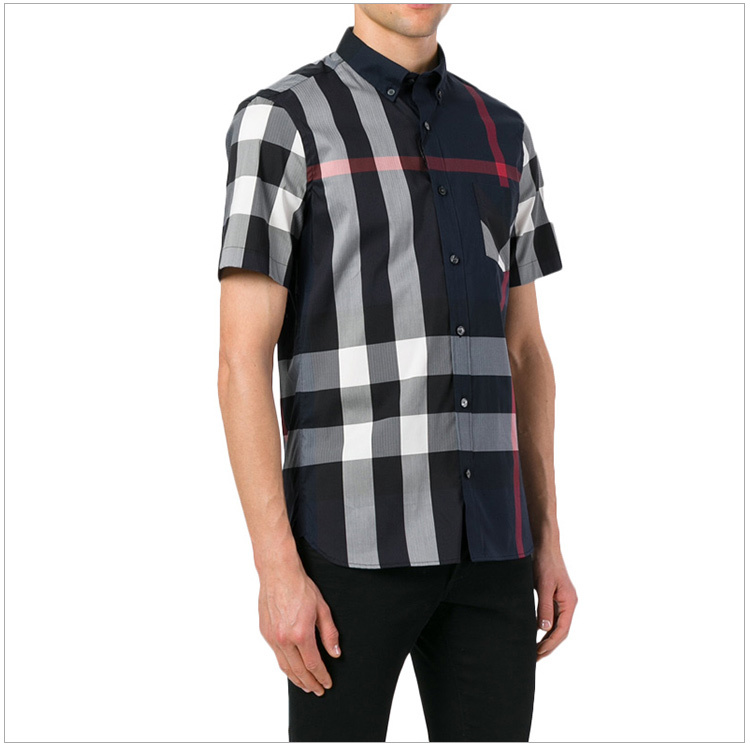 商品Burberry|Burberry 博柏利 男士格纹短袖衬衫 4045842,价格¥2654,第15张图片详细描述