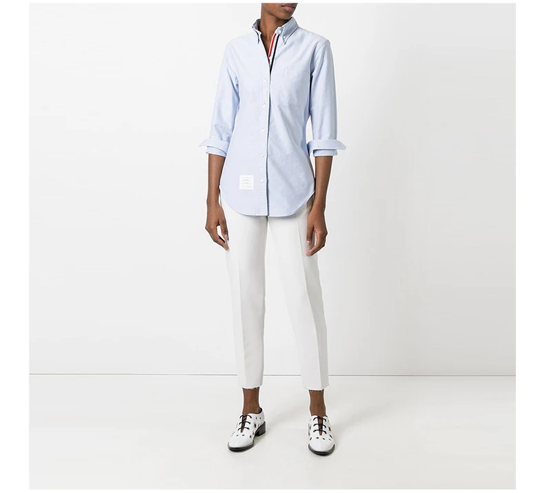 商品Thom Browne|THOM BROWNE 蓝色女士衬衫 FLL005E-00139-480,价格¥1950,第10张图片详细描述