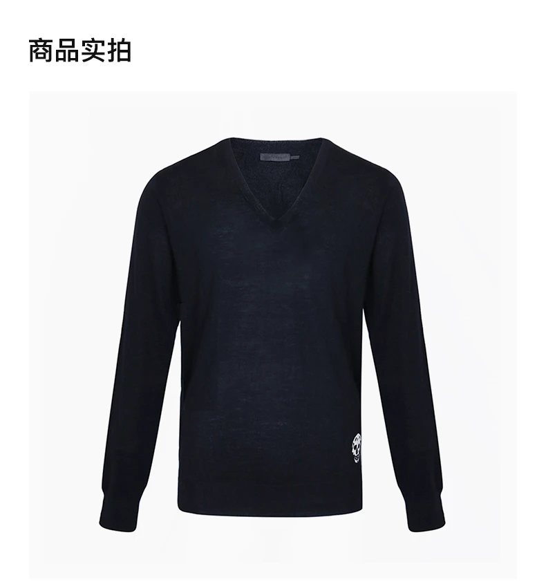 商品[国内直发] Alexander McQueen|ALEXANDER MCQUEEN 黑色男士针织衫/毛衣 311201-Q1JBD-1040,价格¥1346,第4张图片详细描述