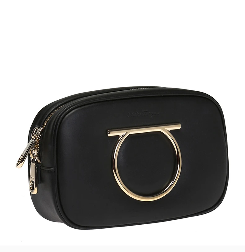 商品[国内直发] Salvatore Ferragamo|Salvatore Ferragamo 菲拉格慕 女士黑色徽标腰包 21-H005-699083,价格¥3258,第4张图片详细描述