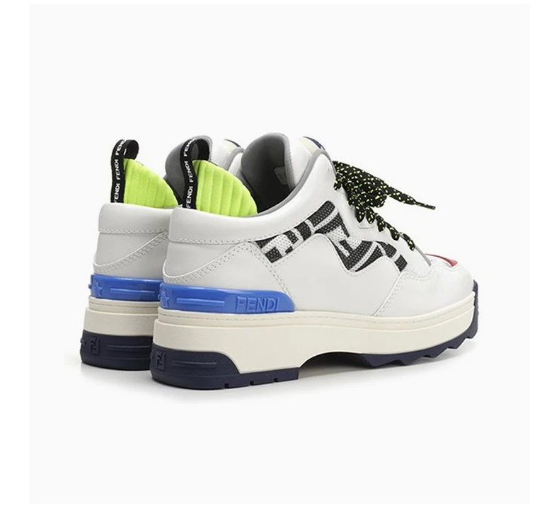 商品[国内直发] Fendi|Fendi 芬迪 女士白色拼黑色和黄色Zucca面板平台运动鞋 8E6829-A63Z-F15VA,价格¥5193,第6张图片详细描述
