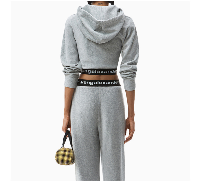 商品Alexander Wang|ALEXANDER WANG 灰色女士卫衣/帽衫 4CC1211197-030,价格¥1694,第8张图片详细描述