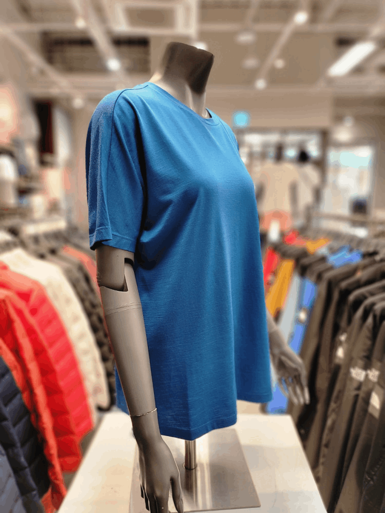 商品The North Face|【Brilliant|包邮包税】北面户外 女士 MERINO 毛 短袖 T恤 NT7UM33A BLU,价格¥291,第4张图片详细描述