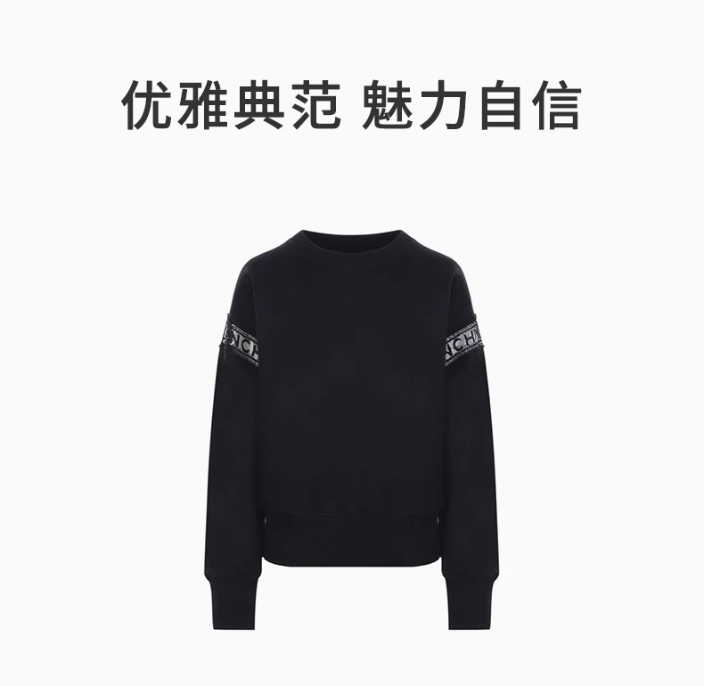 商品Givenchy|GIVENCHY 女士黑色棉质圆领卫衣 BWJ02Q3Z7Z-001,价格¥2577,第3张图片详细描述